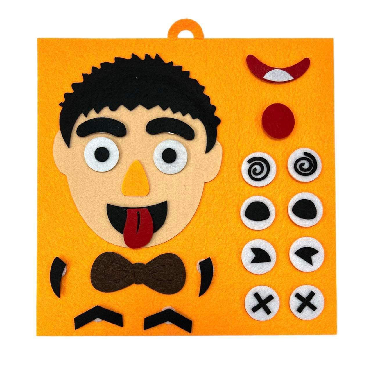 Felt Fabric Games Face Orange Background || العاب جوخ الوجه خلفية برتقالية
