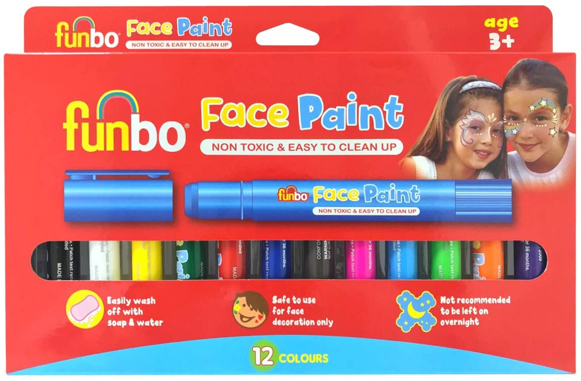 Funbo Face Paint color set 12 Colors || الوان وجه فنبو ١٢ لون