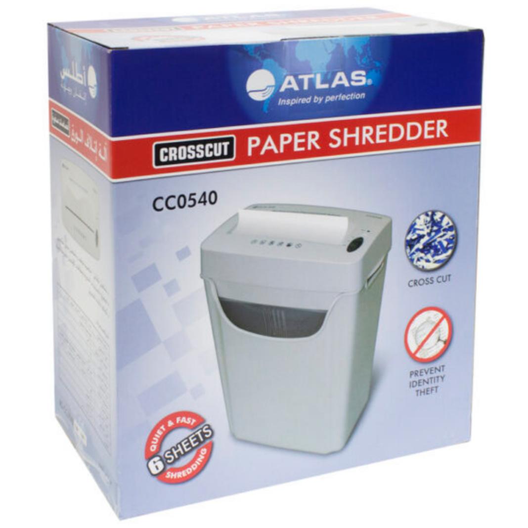 6 Sheet Crosscut Paper Shredder Atlas || فرامة ورق أطلس ٦ اوراق