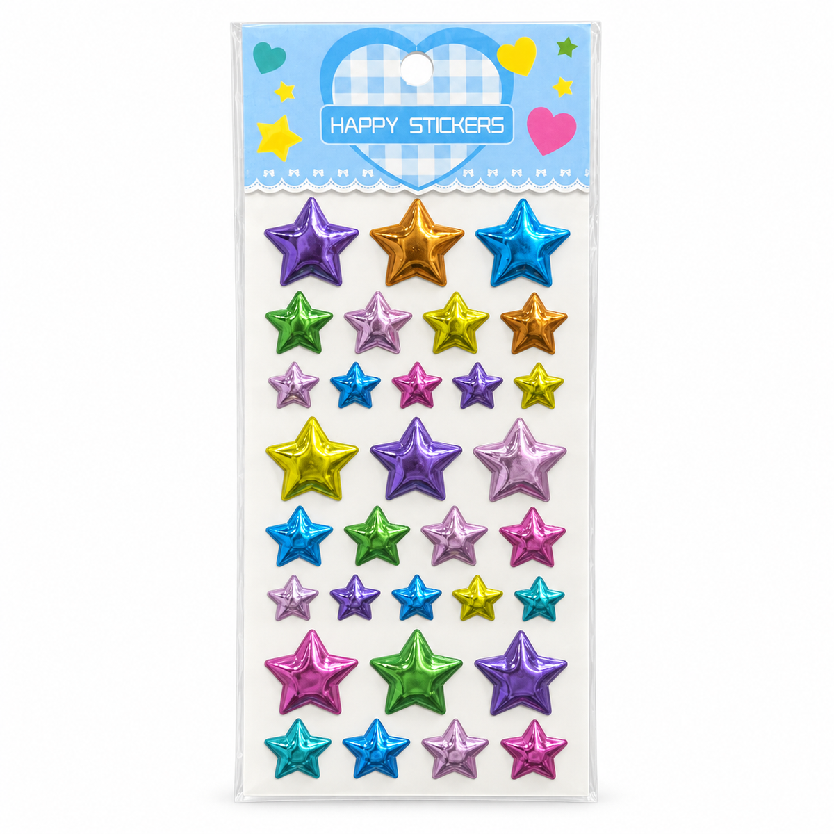 Happy Stickers - Multicolor Stars 1 || ملصقات نجوم سعيدة - ألوان متنوعة 1