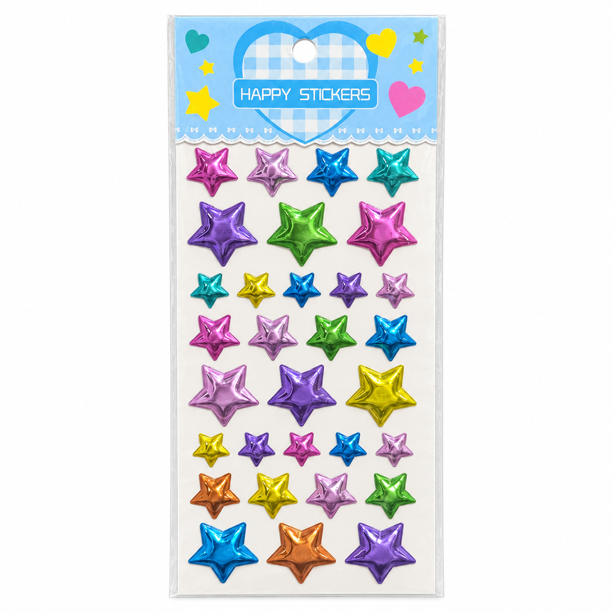 Happy Stickers - Multicolor Stars 2 || ملصقات نجوم سعيدة - ألوان متنوعة 2