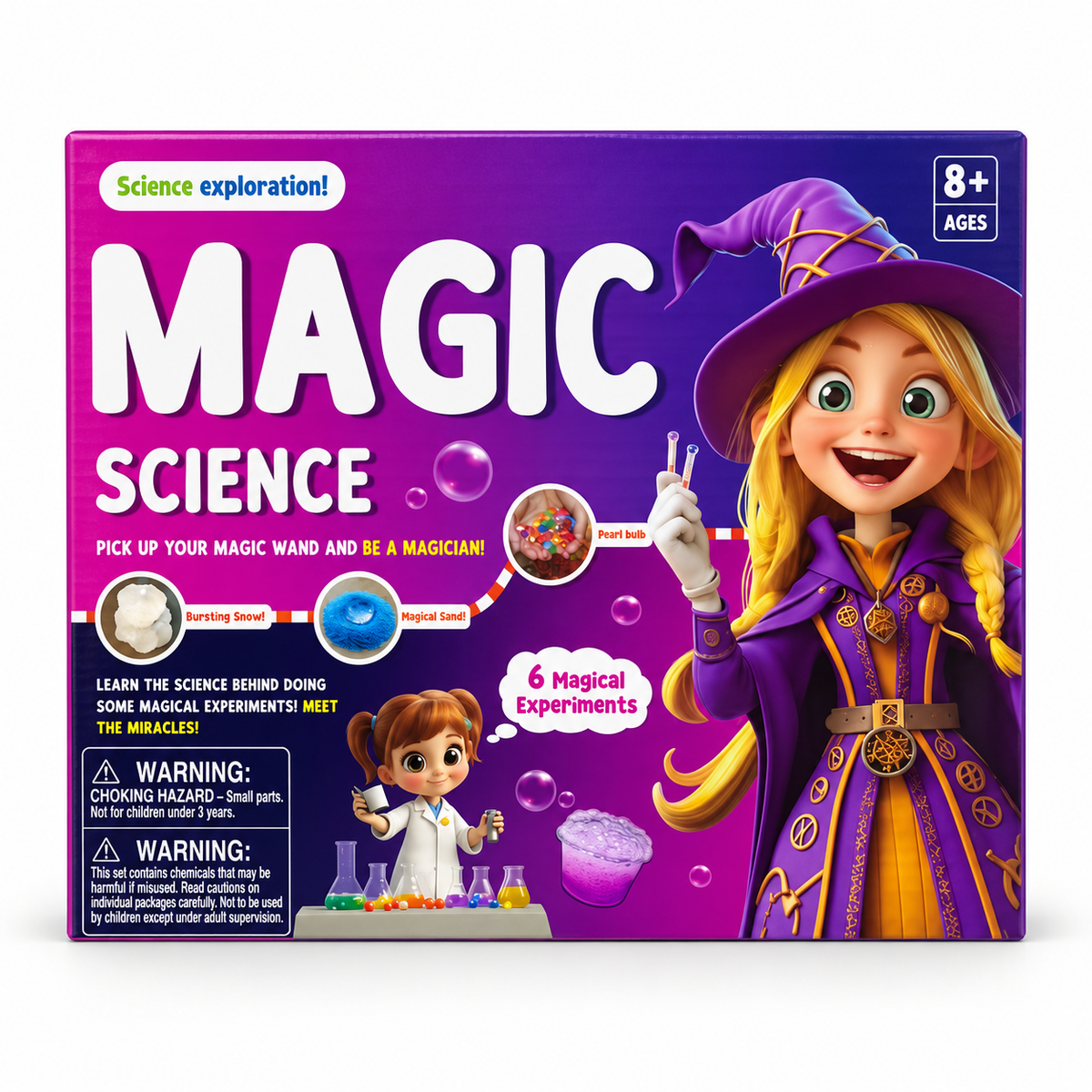 Science Exploration Magic Science Kit 8+ || مجموعة تجارب العلوم السحرية للأطفال 8+