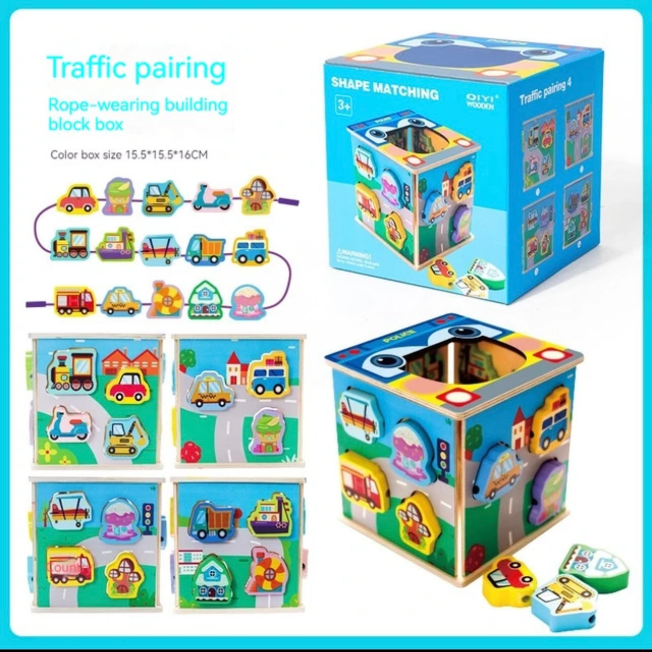 Shape Matching Puzzle Cube Vehicles