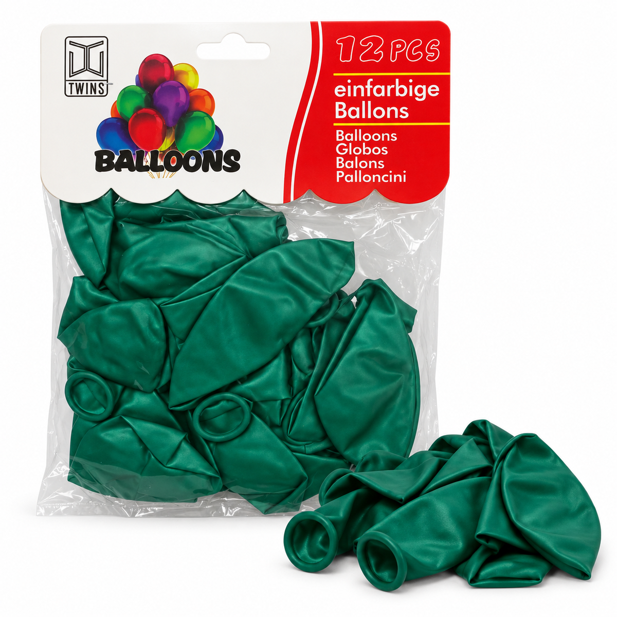 TWINS Dark Green Balloons 12 Pcs || بالونات توينز أخضر غامق 12 حبة