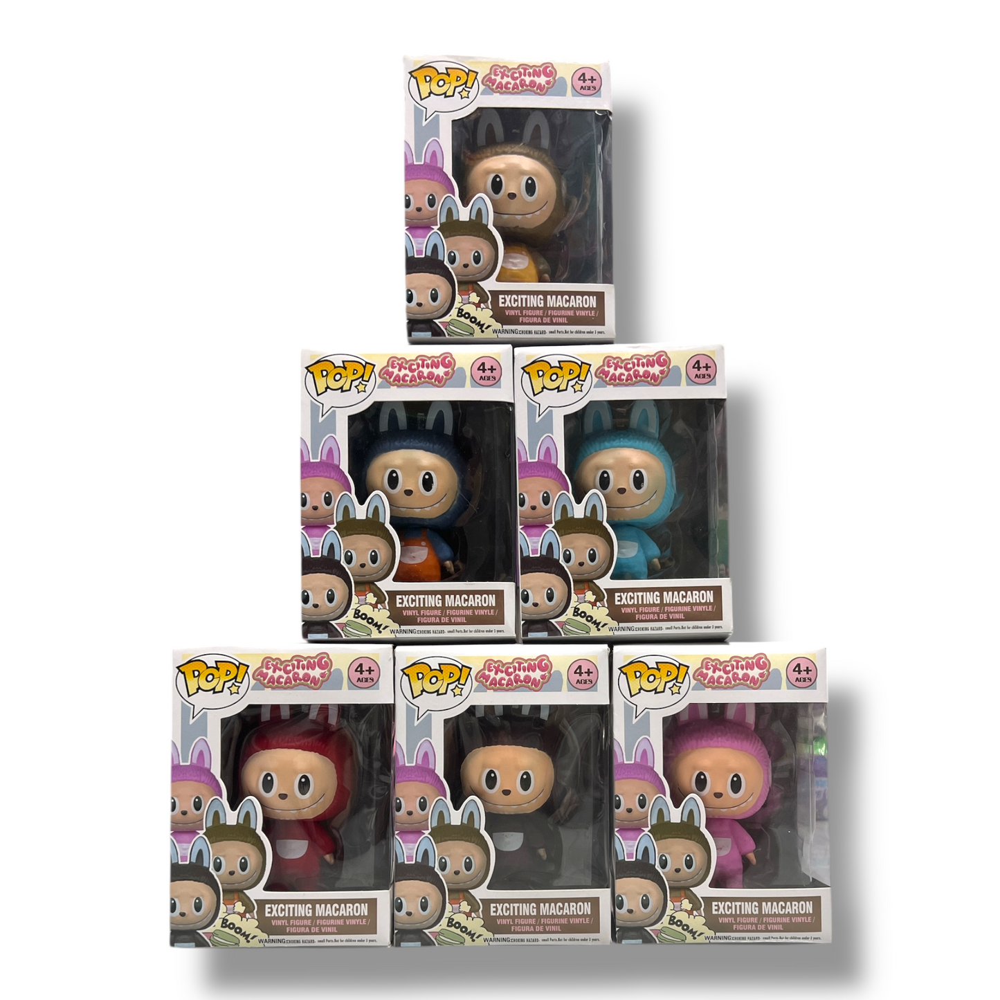 Labubu Pop Exciting Macaroon Set 6 Pcs || مجموعة لابوبو بوب ماكارون ٦ حبة