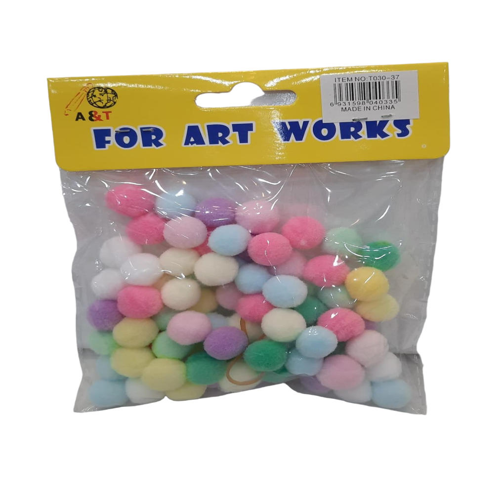 Pastel Cotton Small Size Pom Pom Balls || مجموعه قطن باستيل صغير
