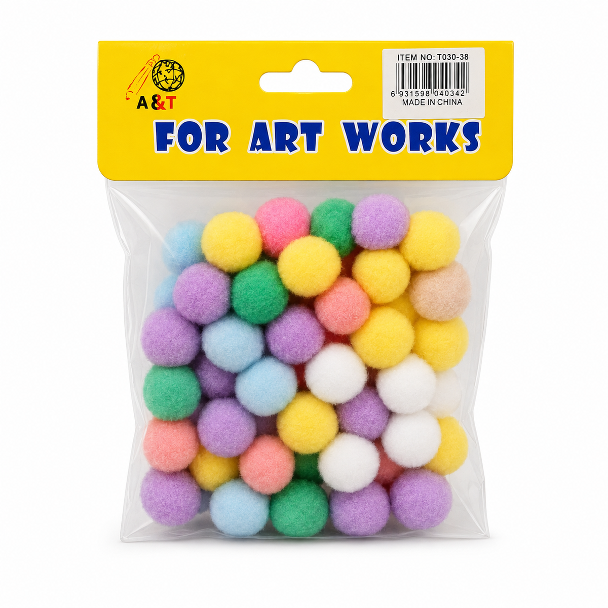 Pastel Colored Cotton Pack Pom Pom Balls || قطن ملون باستيل