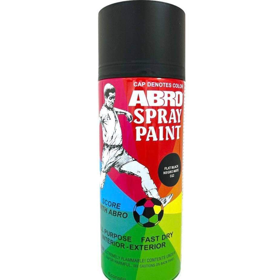 Abro Spray Paint Flat Black || دهان صبغ رش سبراي ابرو اسود مطفي
