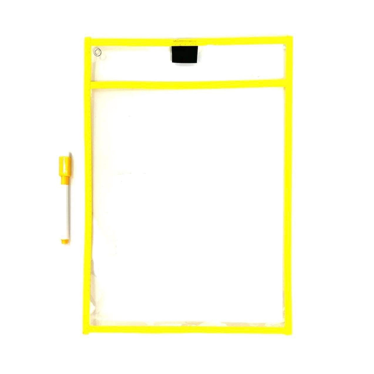 A&T Pocket Dry Erase File Sleeve Assorted Colors || جيوب ملف شفاف ملونة الوان متنوعة بفنحة من الاعلى اي اند تي