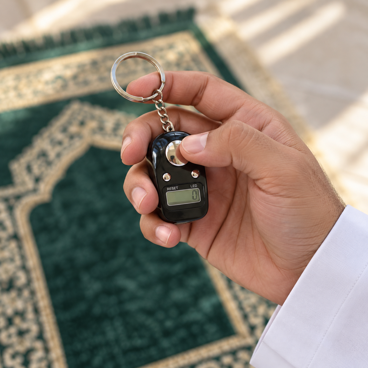 Tasbih Ring With Keychain Assorted Colors || خاتم تسبيح مع علاقة مفاتيح الوان متنوعه — lifestyle photo 3