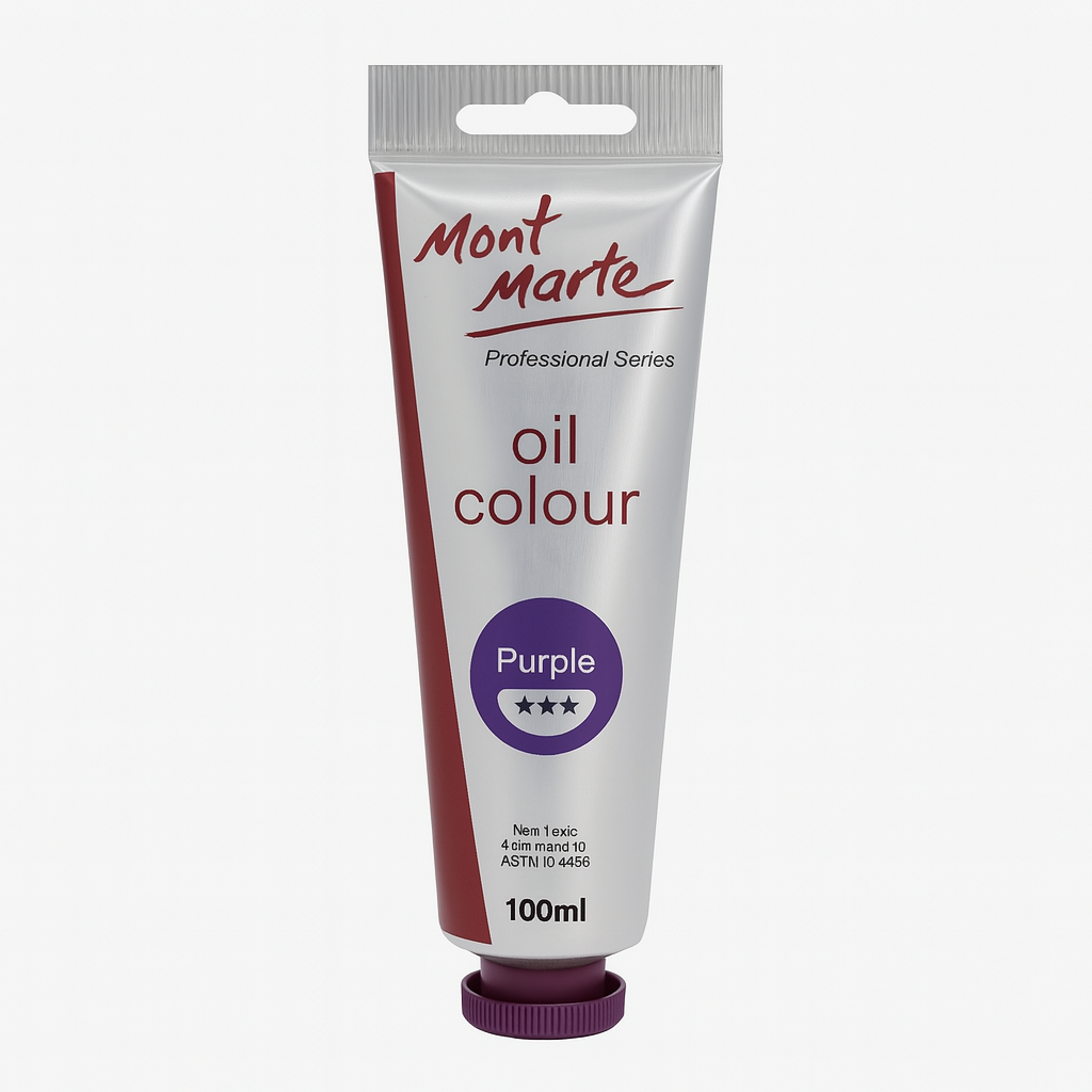 Mont Marte Premium Oil Paint 100 ml Purple || الوان زيتية احترافية مونت مارت ١٠٠ مل لون بنفسجي