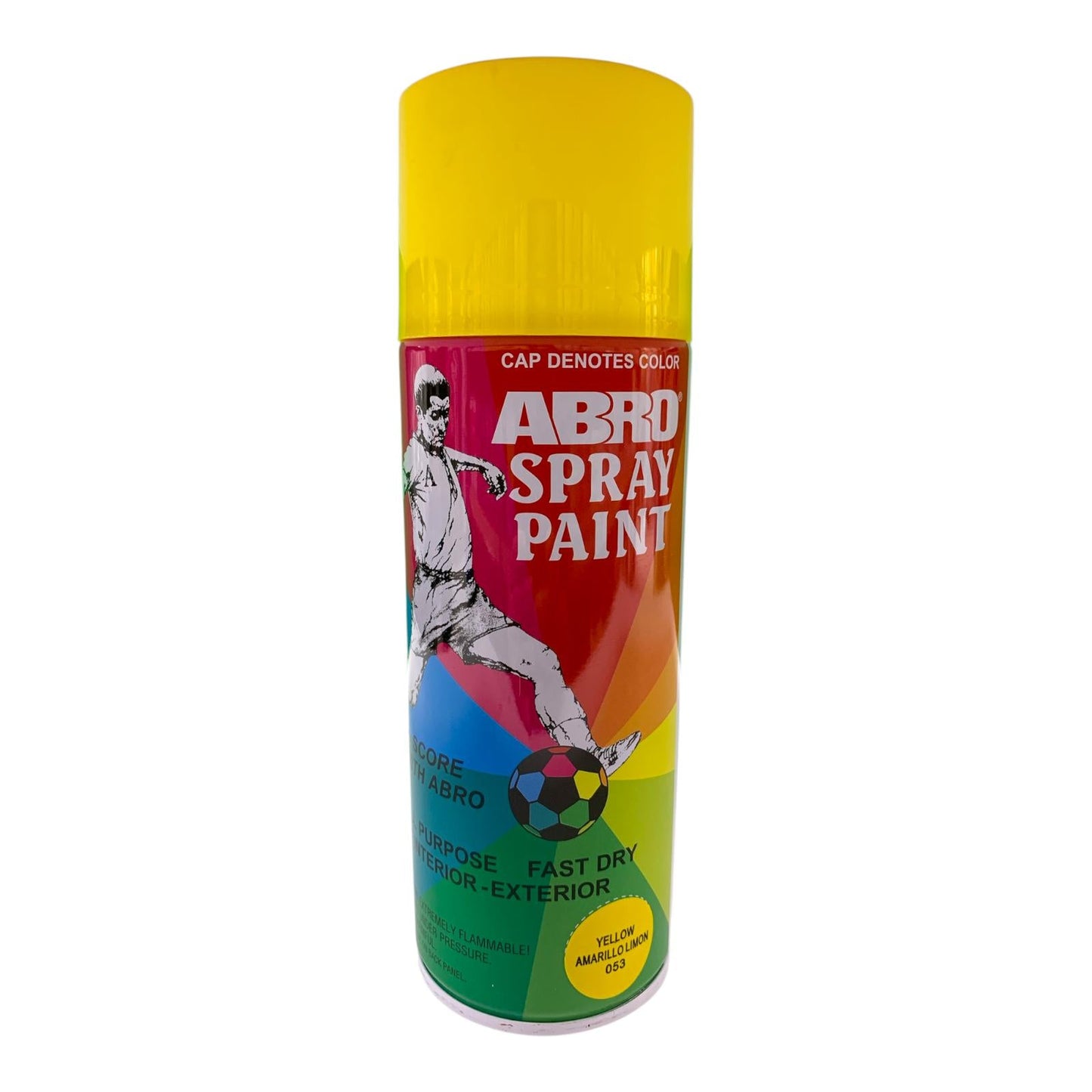 Abro Spray Paint Brilliant Yellow || دهان صبغ رش سبراي ابرو اصفر لامع
