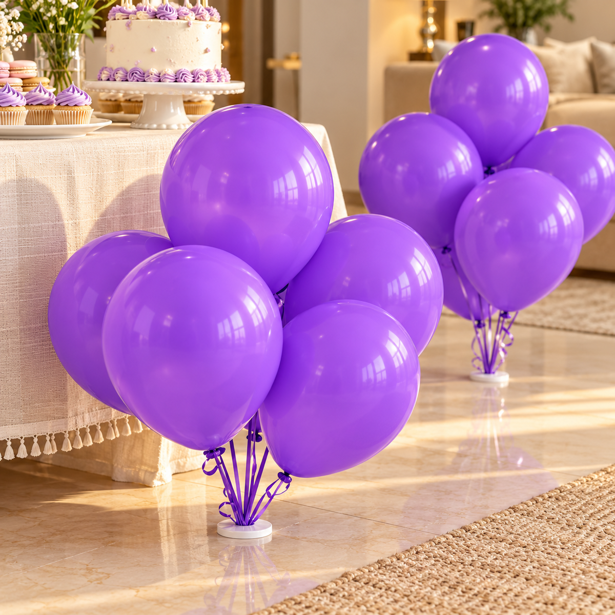 Colored Balloons 10 pcs || بالونات ملونة باكيت ١٠ حبة — inflated balloons in a party setting