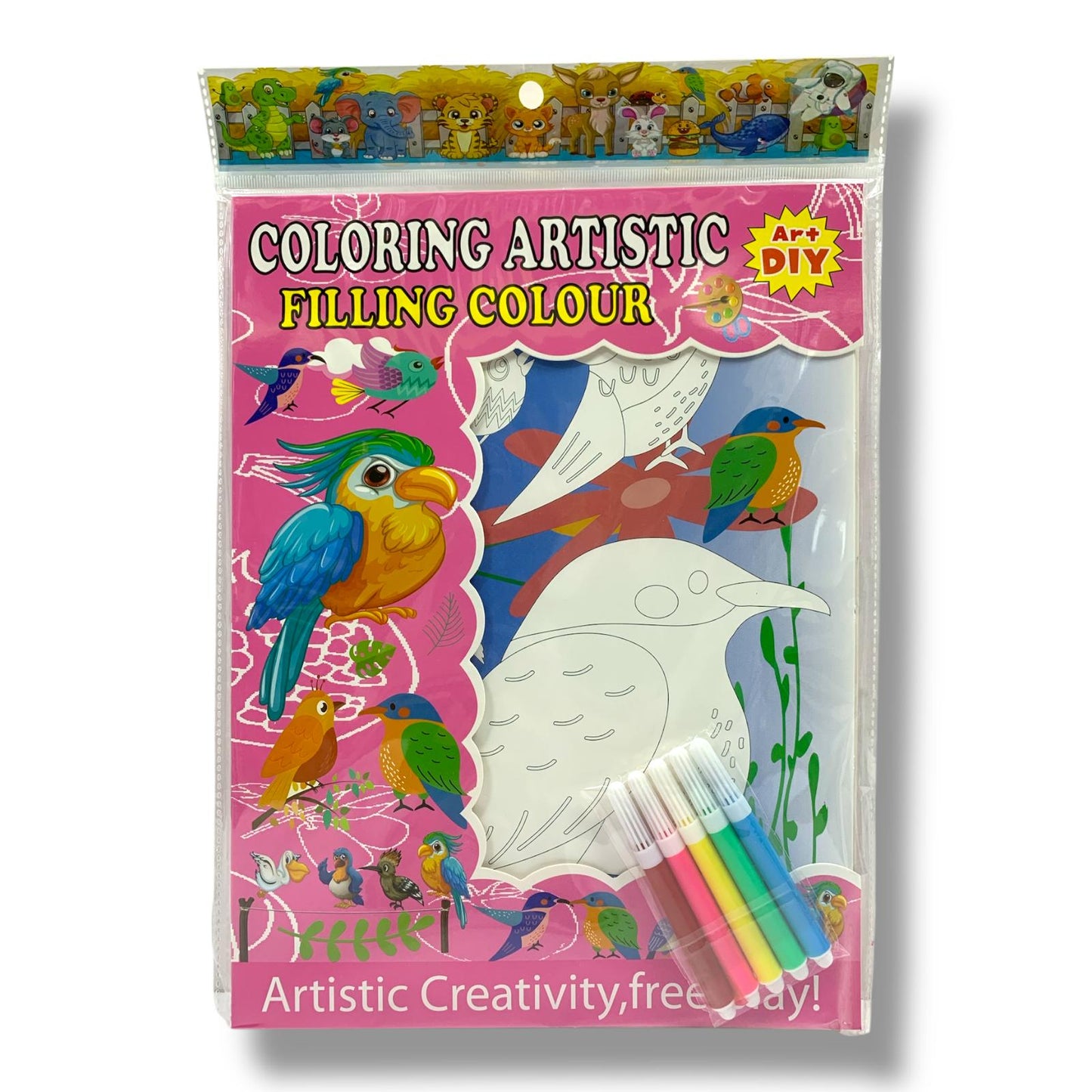Coloring Artistic Filing Color Birds 6 Pages || دفتر تلوين ورق مقوى كرتون 6 صفحة طيور