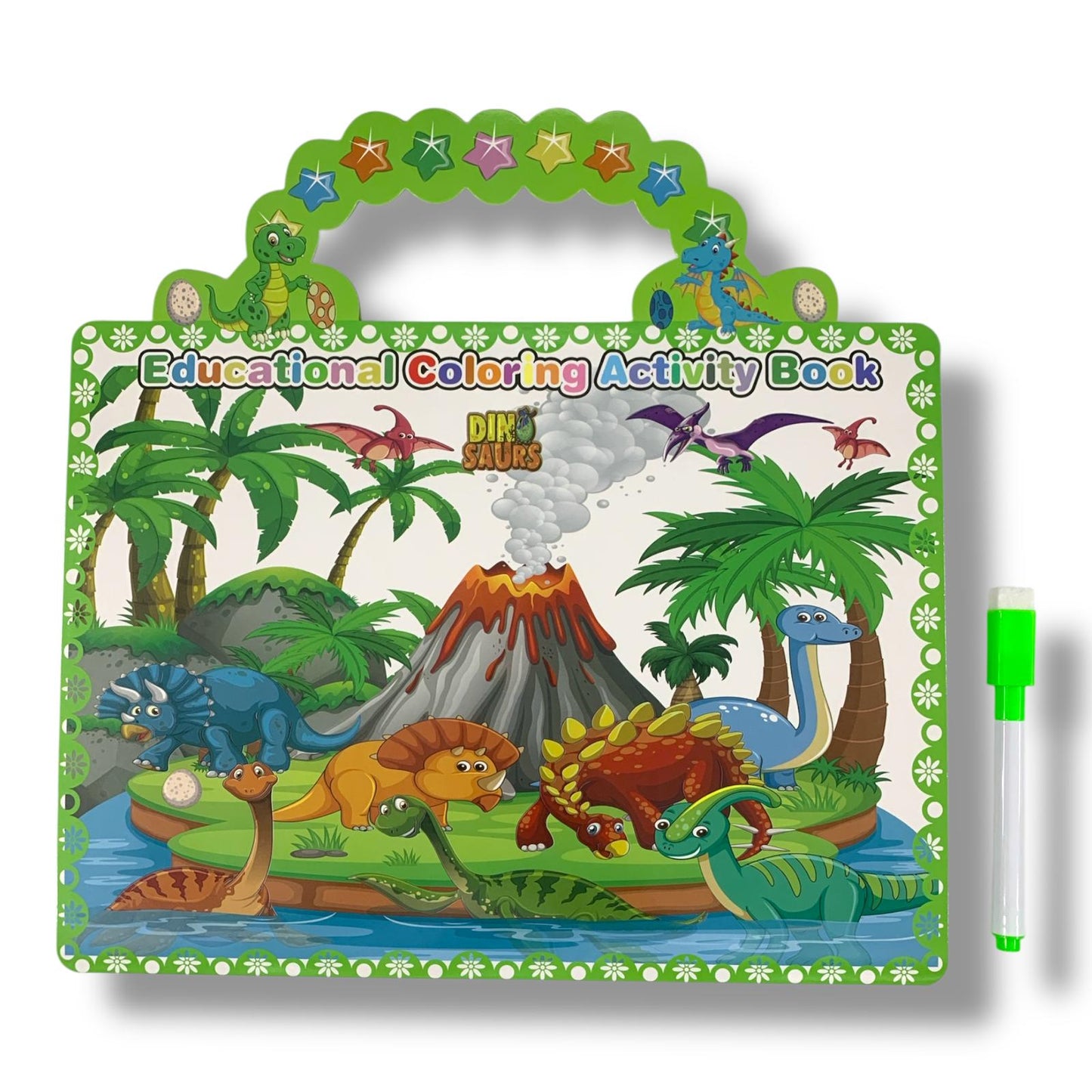 Educational Coloring Activity Book Dinosaurs || دفتر تلوين تعليمي للاطفال ديناصورات