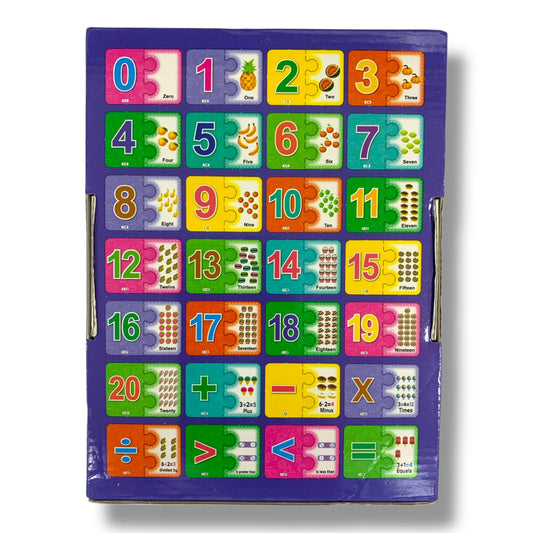 English Numerals Puzzles 56 Pcs || بطاقات بازل ارقام انجليزي 56 حبة