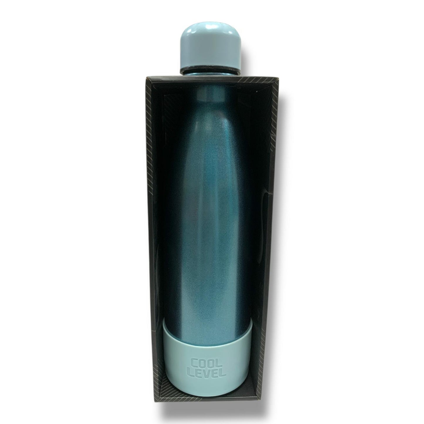 Cool Level Water Bottle 500 ml Double Steel Insulated Shimmering Blue || مطارة ماء كول ليفيل دبل ستيل عازلة للحرارة و البرودة 500 مل ازرق لامع