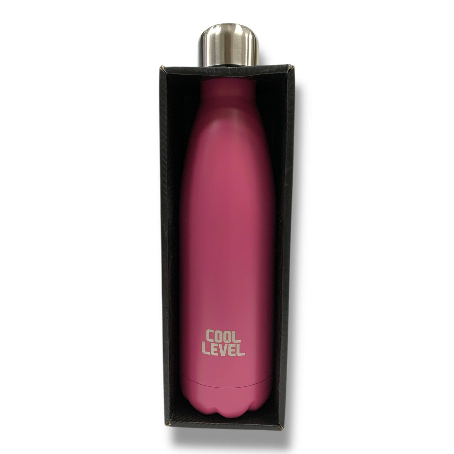 Cool Level Water Bottle 500 ml Double Steel Insulated Pink || مطارة ماء كول ليفيل دبل ستيل عازلة للحرارة و البرودة 500 مل وردي