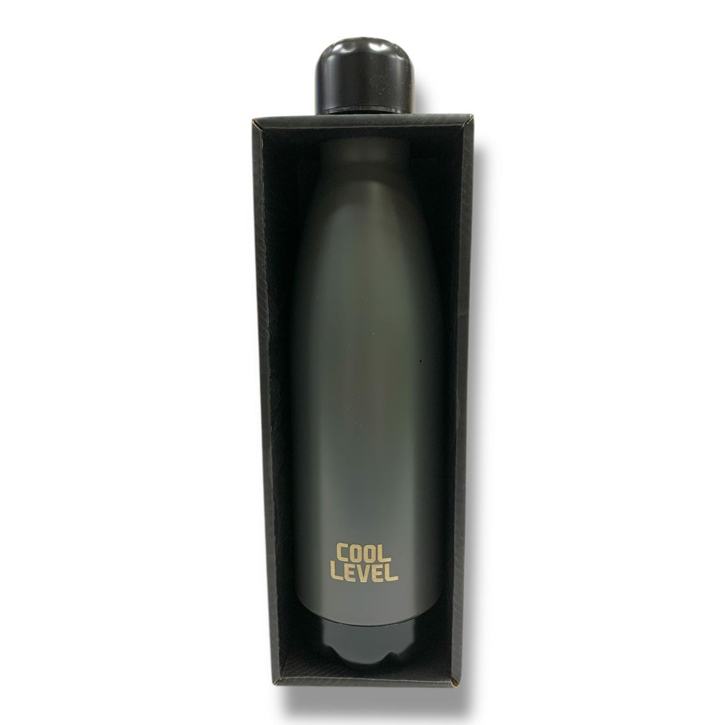 Cool Level Water Bottle 500 ml Double Steel Insulated Black || مطارة ماء كول ليفيل دبل ستيل عازلة للحرارة و البرودة 500 مل اسود