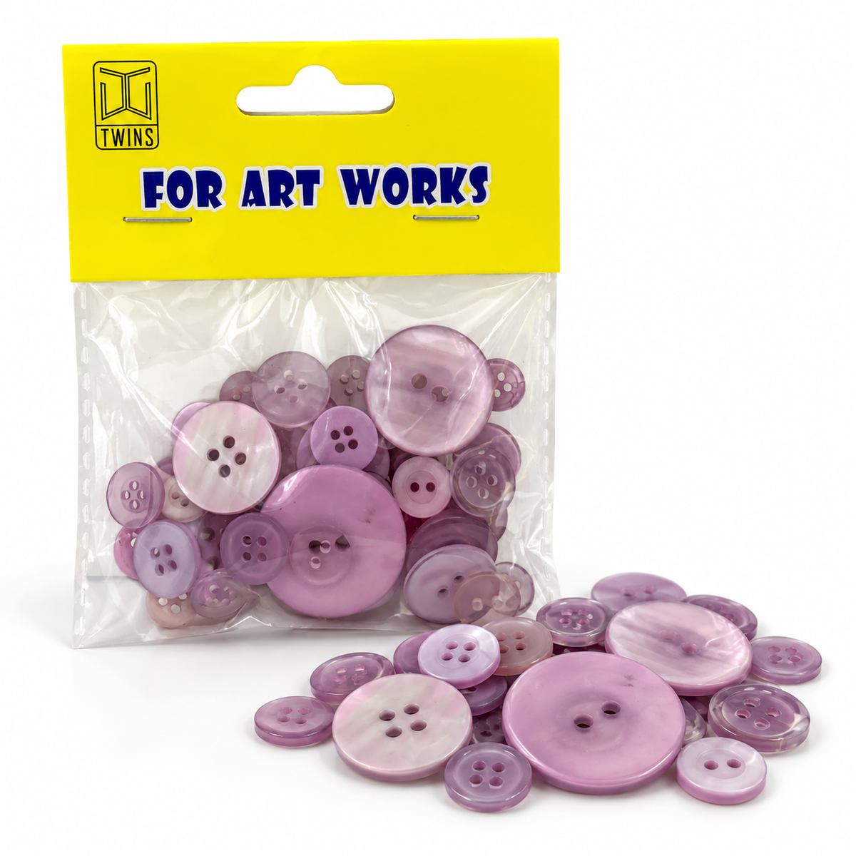 TWINS DIY Craft Buttons – Lilac || أزرار توينز للأشغال اليدوية – ليلكي