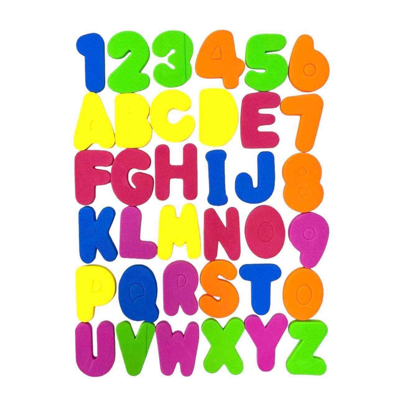 A&T Magnetic Foam English Letters and Numbers pack || ارقام و احرف انجليزية مغناطيسية فوم للوايت بورد حجم صغير