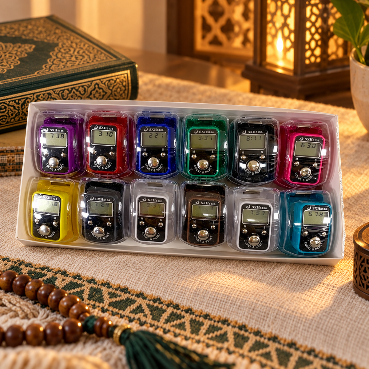 Tasbih Ring Assorted Color by Piece || خاتم تسبيح بعلبة الوان متنوعة بالحبة