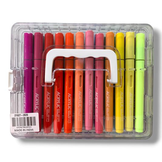 Acrylic Brush Marker 24 Colors || الوان اكريليك برش ماركر 24 لون براس فرشة