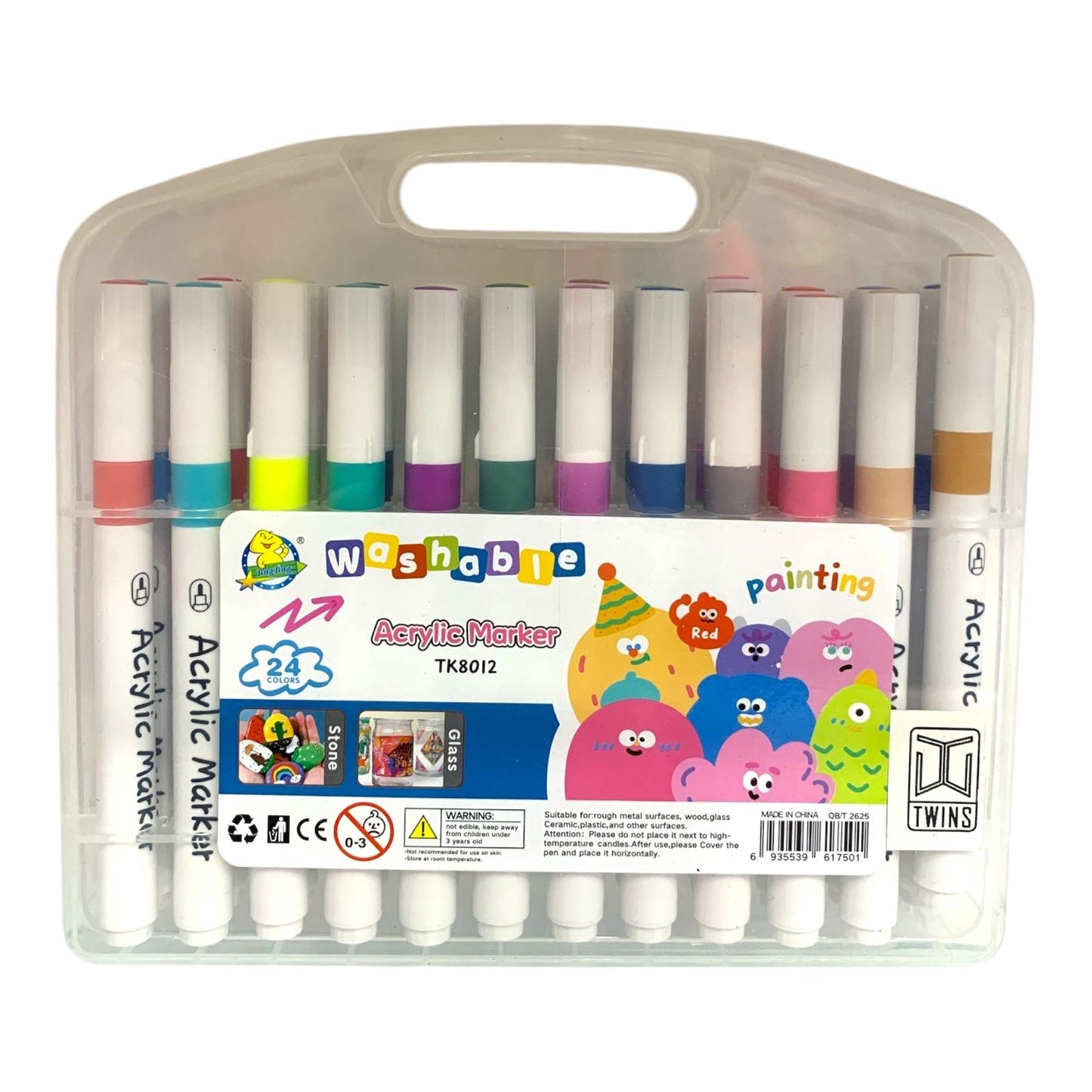 Washable Acrylic Markers 24 Colors || الوان اكريليك ماركرز قابلة للغسل ٢٤ لون