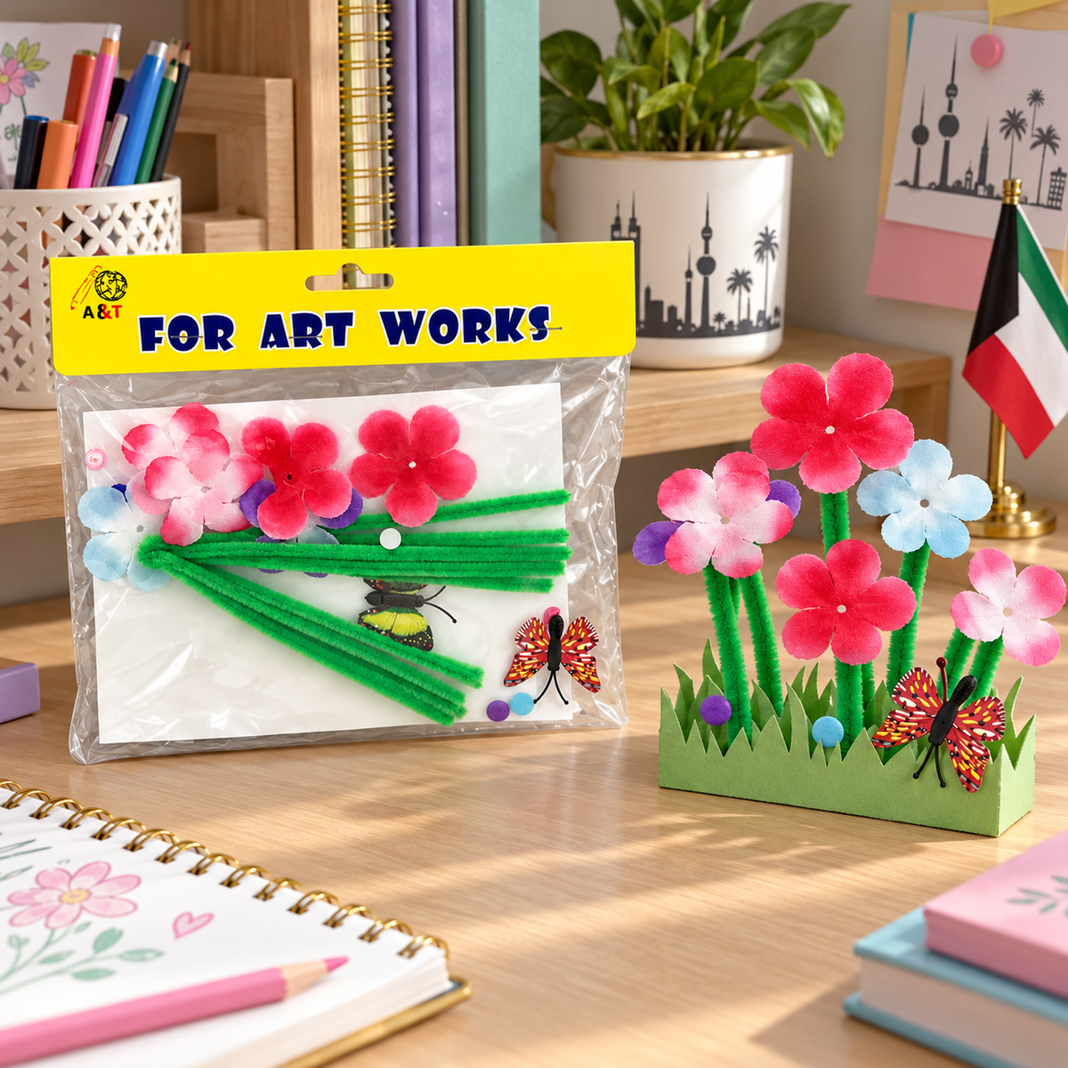A&T Diy Floral || مجموعة قطنيات شكل وردة