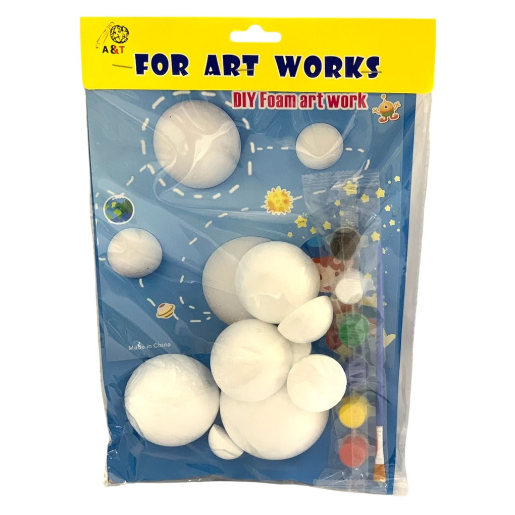 DIY Foam Planets Solar System Painting || مجموعة فلين تلوين الكواكب المجموعة الشمسية