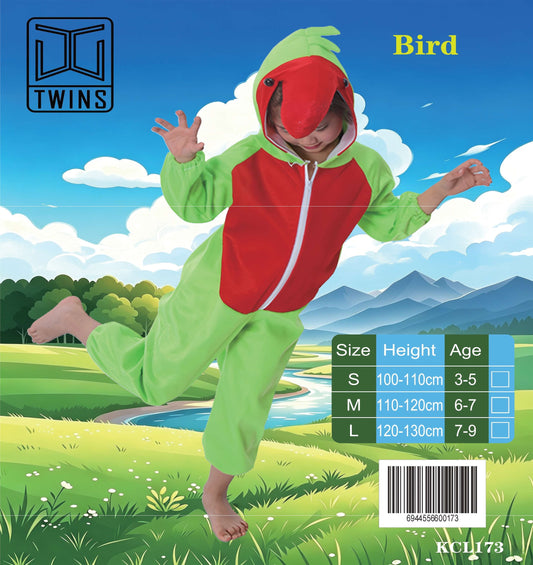 Green and Red Bird Hooded Costume || زي طائر أخضر وأحمر بغطاء رأس — supplier reference