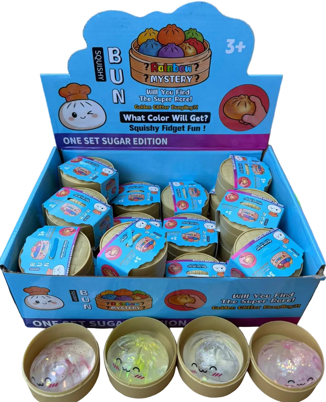 Transparent Mini Dumpling Sugar Edition Squishy Assorted Color|| دامبلنغ شفاف حجم ميني صغير الوان متنوعة