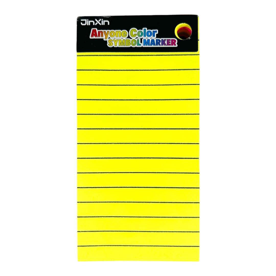 Colored Sticky Notes 15 x 7 || ورق لاصق مخطط فسفوري ستيكي نوت ١١٥*٧ سم