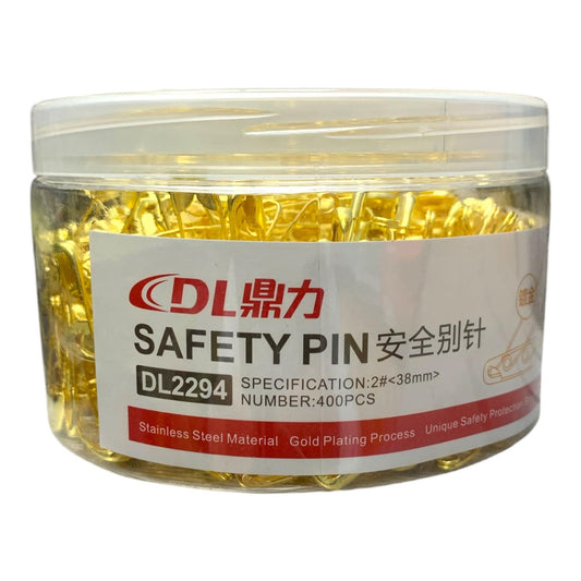 Safety Pin 38mm DL2294 || علبة دبابيس ٣٨ مم لون ذهبي