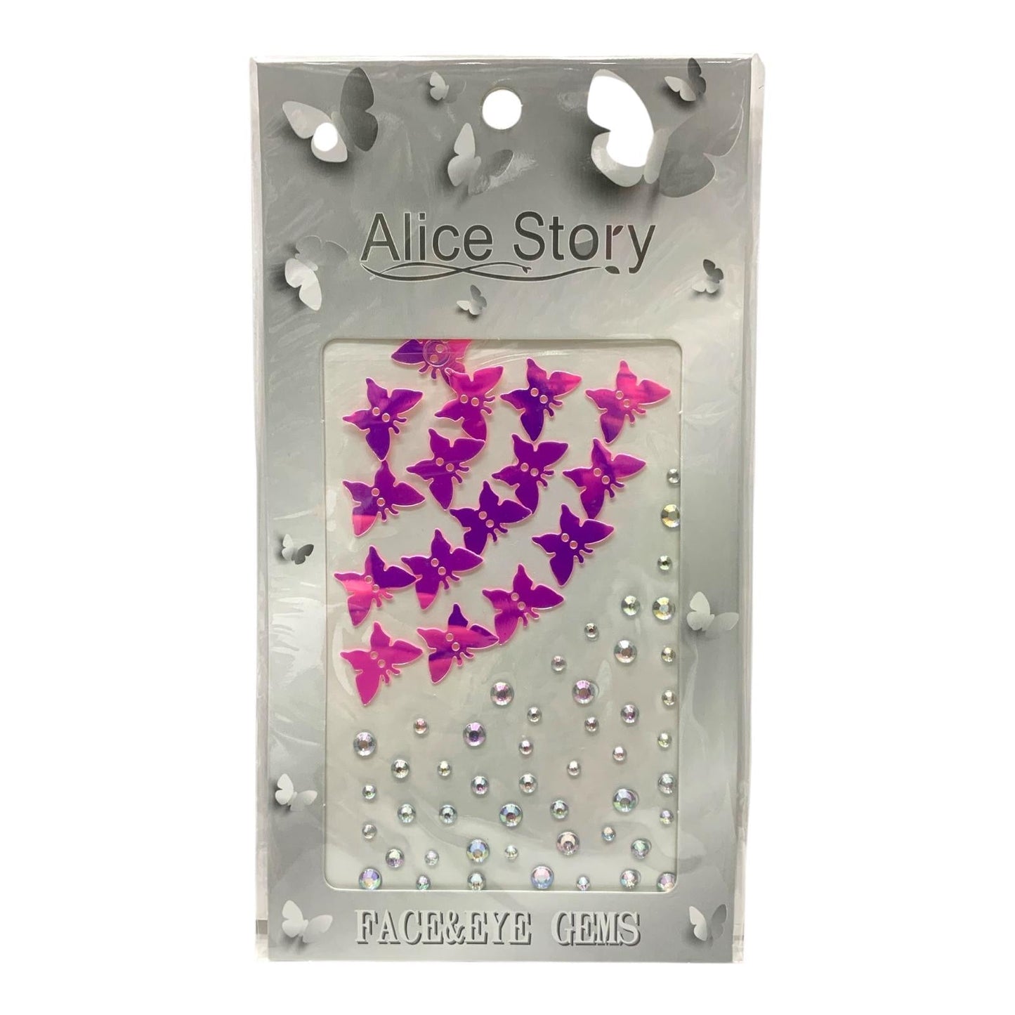 Purple Butterfly Alice Story Face and Eye Stickers || ستيكر للخدود لون بنفسجي فراشات