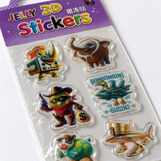 Ballerina Cappuccina and Friends Embossed Stickers Assorted Models || ستيكرز بارزة بالارينا كابوتشينا و أصدقائها موديلات متنوعة