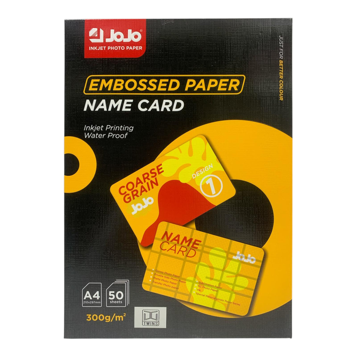 Jojo Paper Embossed Name Card A4 Size Course Grain 300 gsm || ورق جوجو بارز خشن لطباعة البطاقات حجم اي فور سماكة ٣٠٠ جرام