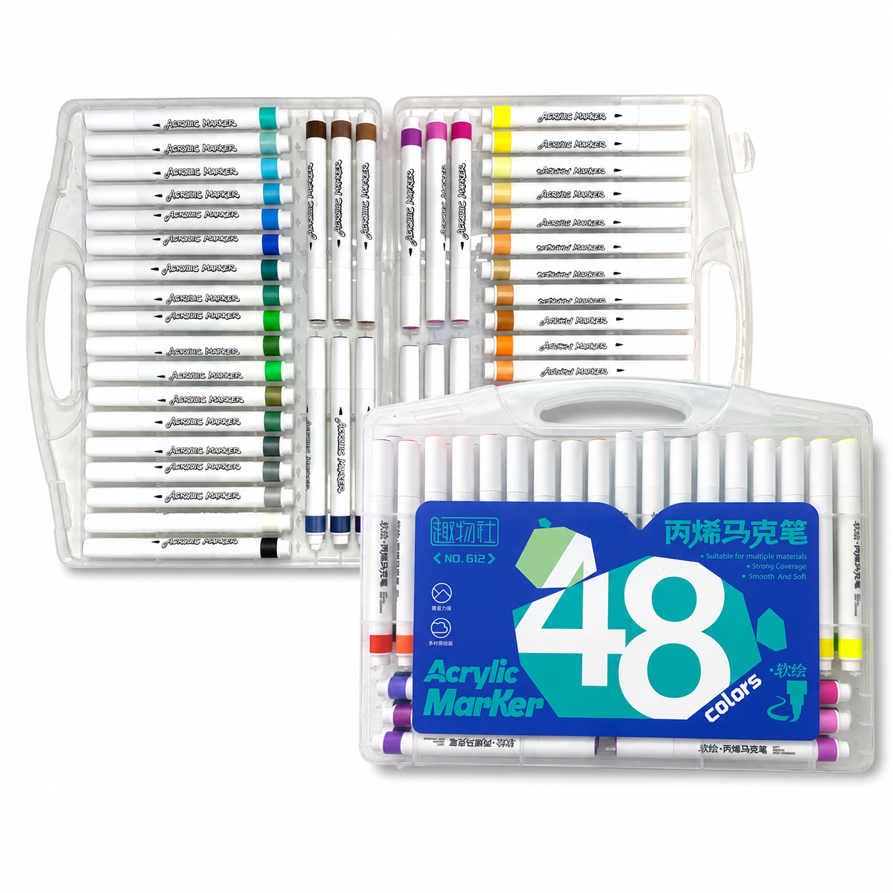 Acrylic Marker 48 Colors || الوان اكريليك ماركر 48 لون