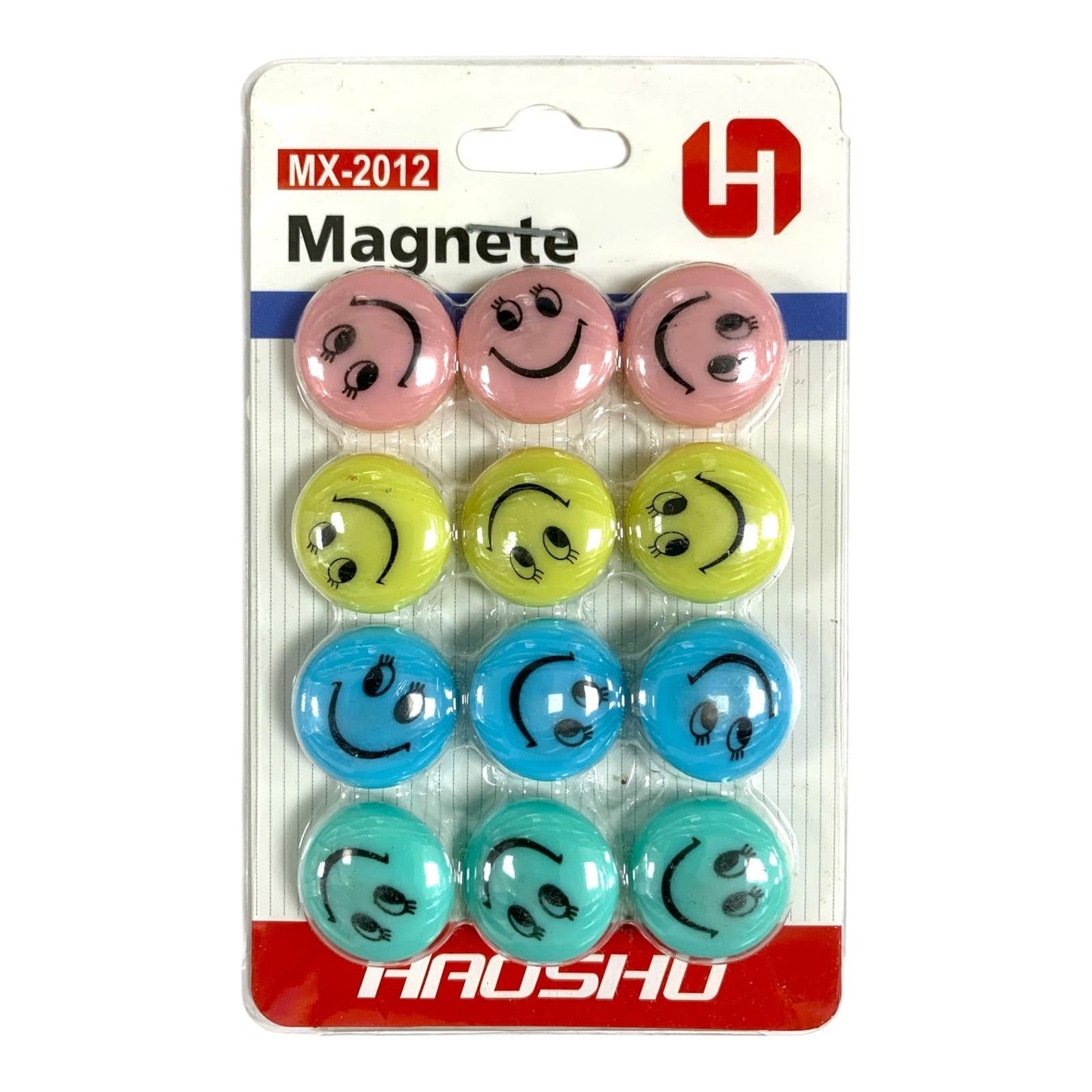 Smiley Magnets Pastel Colors 12 Pcs || مغناطيسات سمايلي لون باستيل ١٢ حبة