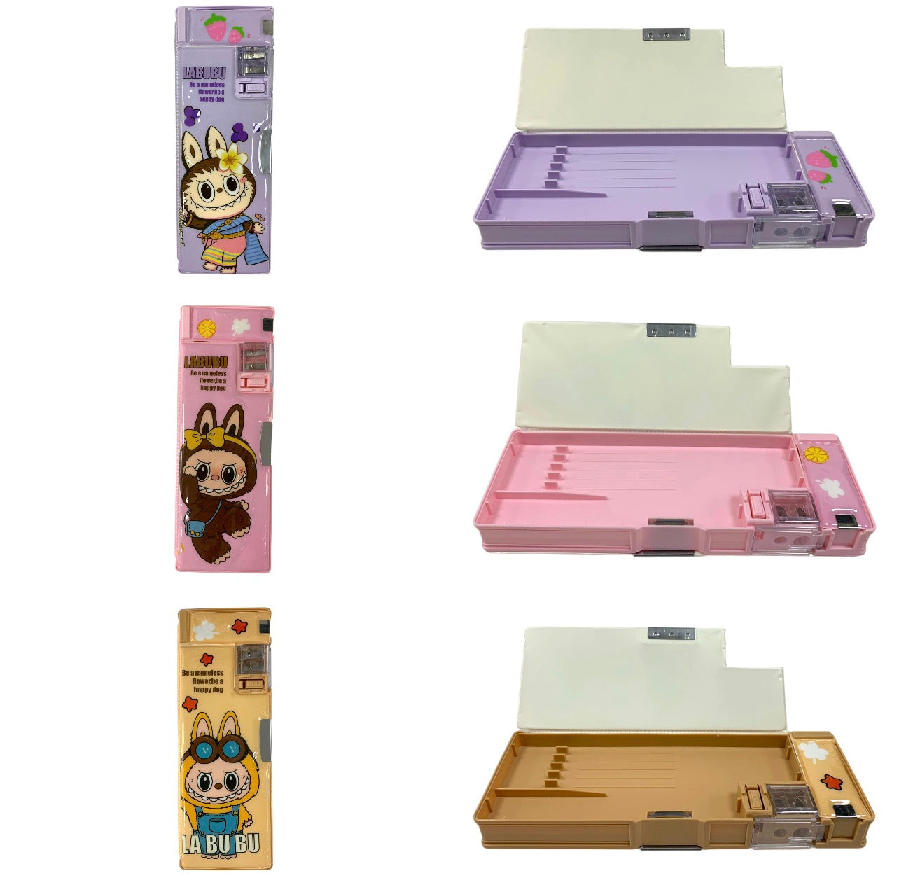 Labubu Pencil Box Assorted Colors || مقلمة بوكس شكل لابوبو الوان متنوعة
