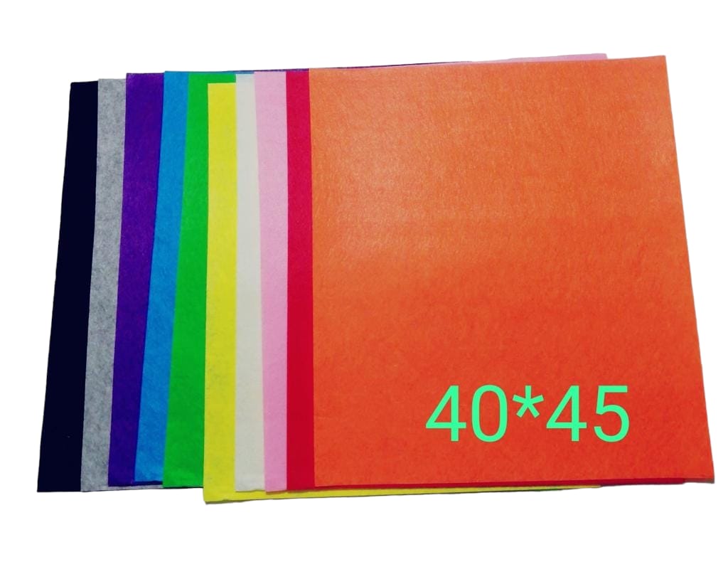 Felt Fabric Set 10 Colors 40*45 Cm || باكيت خام جوخ 10 لون حجم 40*45 سم