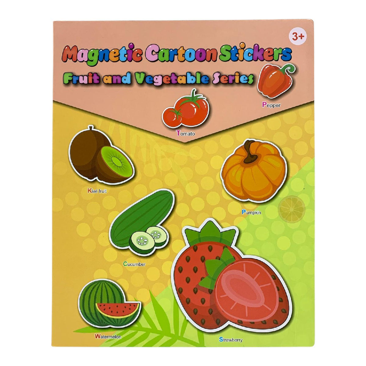 Magnetic Fruit & Veggie Cartoon Stickers || ملصقات فواكه وخضروات مغناطيسية برسوم متحركة