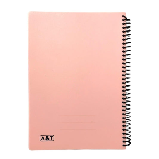 A&T Spiral Note Book 8x10" 80 Pages 2 Lines Assorted Colors || دفتر سلك سادة أطلس حجم 8*10عدد 80 ورقة 2 سطر انجليزي الوان مختلفة