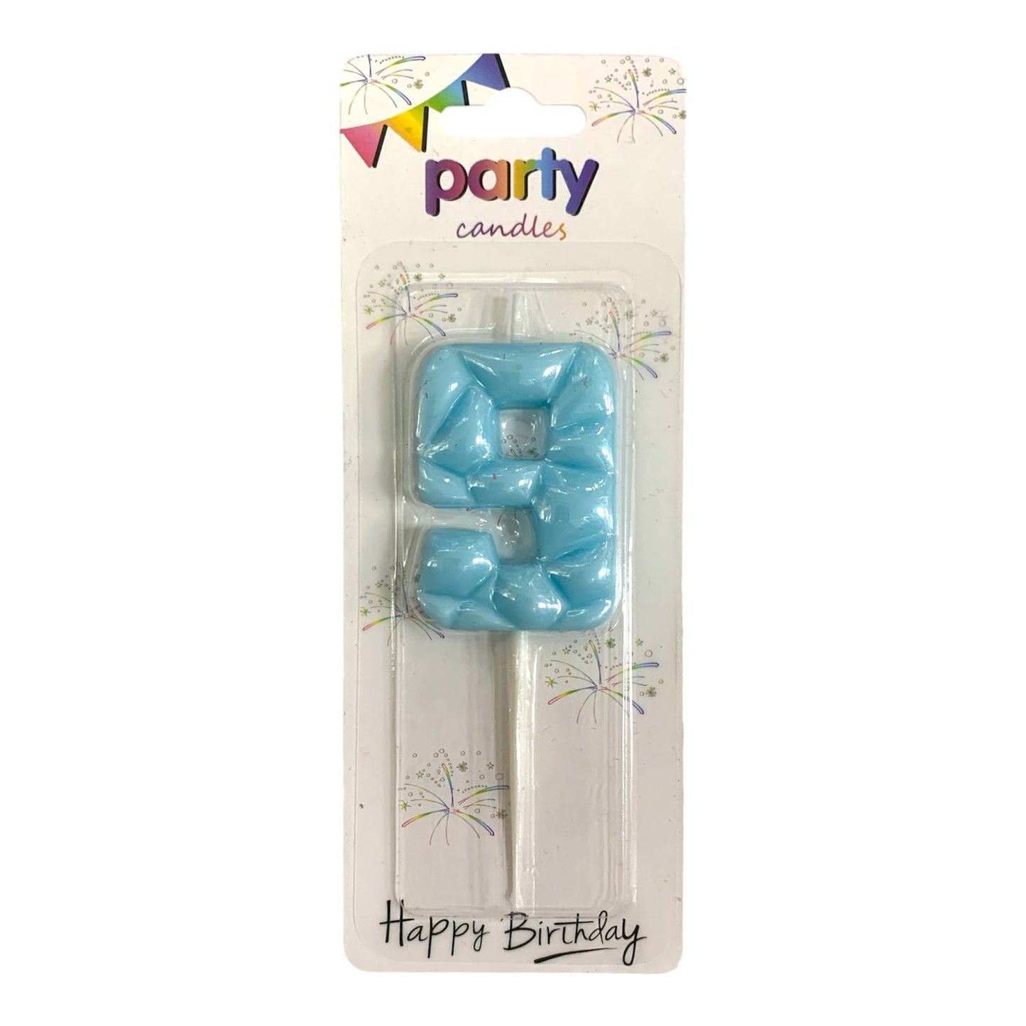 Birthday Candles Blue Color from 0 9 شموع اعياد ميلاد لون ازرق من ٠ ٩