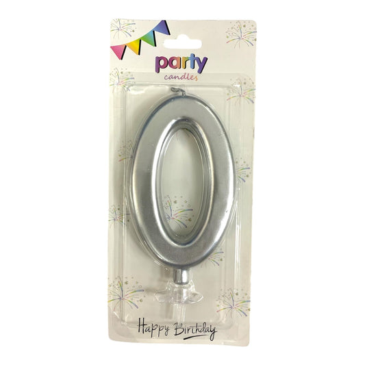 Birthday Candles Silver Color from 0-9 || شموع اعياد ميلاد لون فضي من ٠-٩
