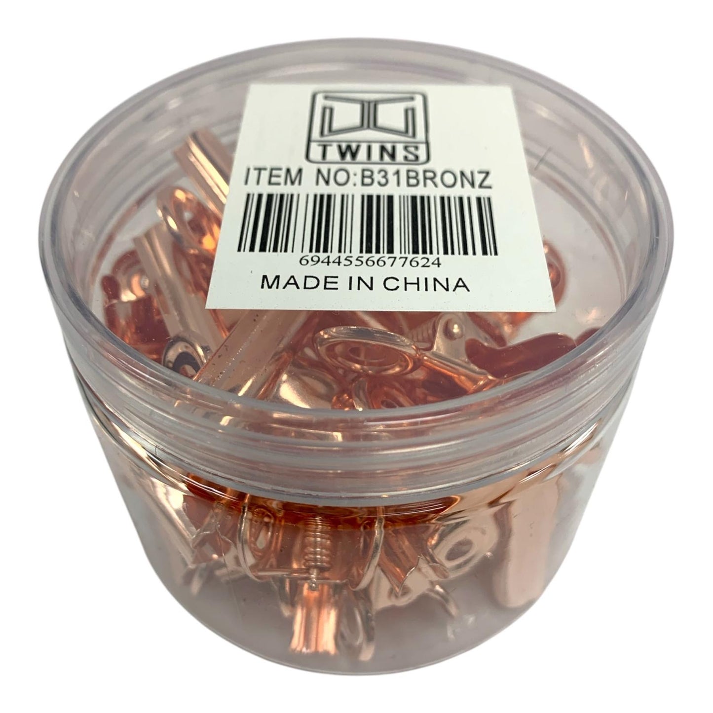 A&T Paper Clips 31 ml Rose Gold || مشبك ورق اي اند تي روز قولد ٣١ مل