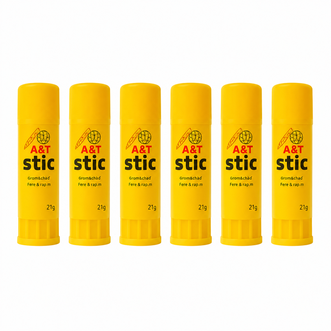 A&T Glue Stic Offer 6 Pcs 21 g || عرض صمغ اي اند تي ستك 6 حبة 21 جرام حجم كبير