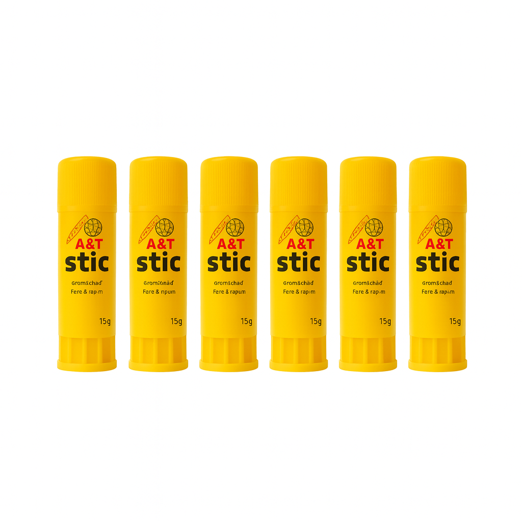 A&T Glue Stic Offer 6 Pcs 15 g || عرض صمغ اي اند تي ستك 6 حبة 15 جرام حجم كبير