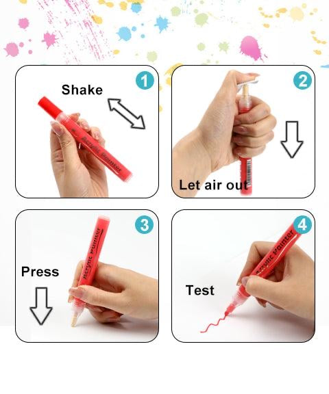 Jubai Acrylic Marker Line 4mm 36 color || اقلام اكريلك ماركر 4مم 36 لون