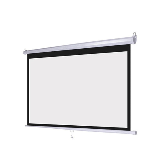 SMQ Projector screen mounted on the wall and ceiling 100" TELON || شاشة عرض بروجكتر تعليق علي الحائط والسقف 100" من تيلون